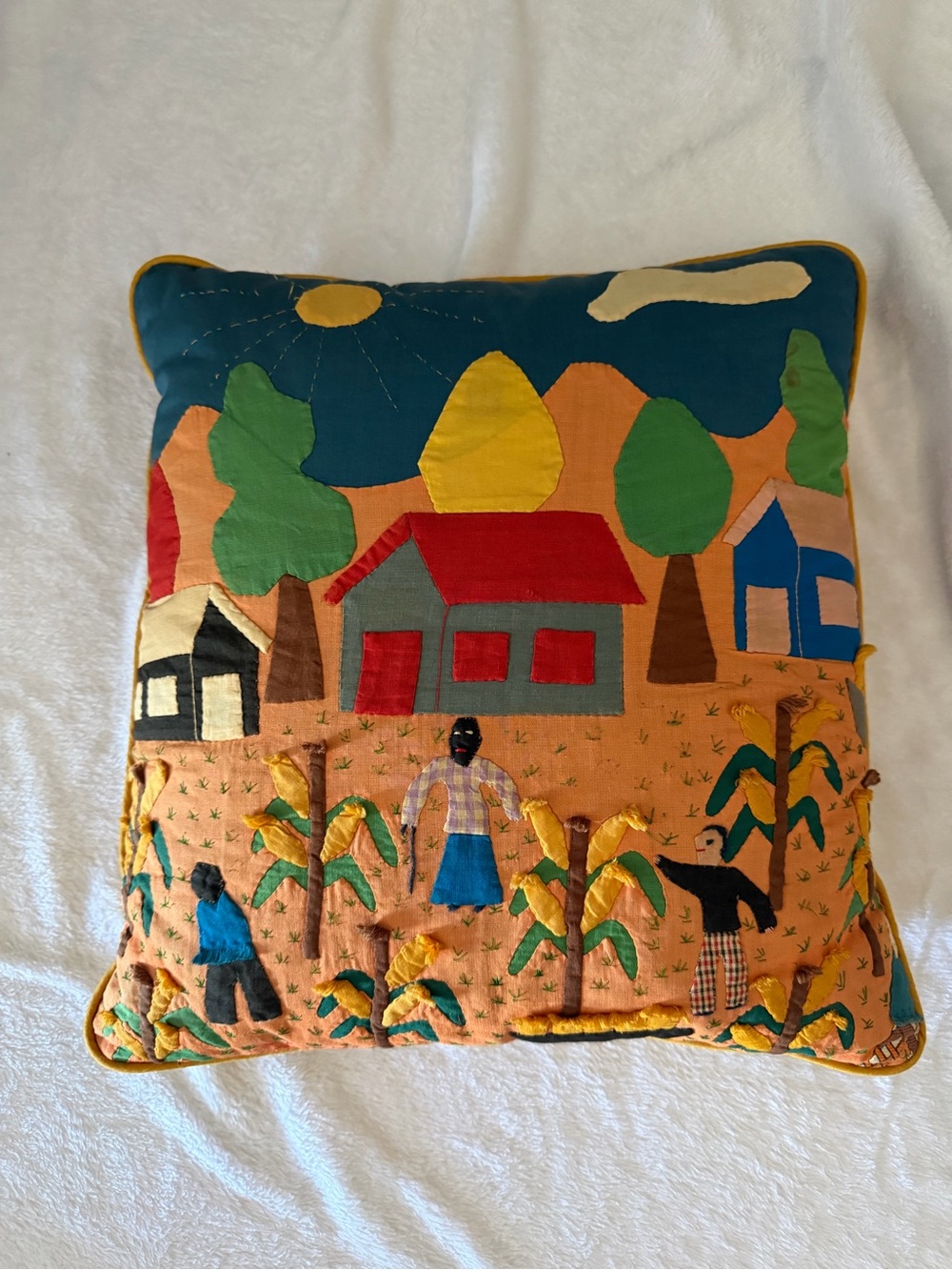 Colorful Patterned Decorative Pillow - Multicolor